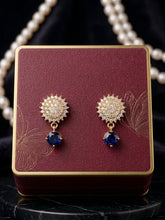 Ruby Rectangle Drop Earrings