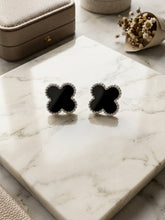 Black Butterfly Crystal Earrings