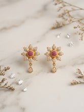 Gold Crystal Hoop Earrings
