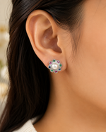 Pearl Multicolour Gemstone Stud Set | Earrings