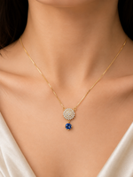 Rose Cushion Diamond Pendant Necklace