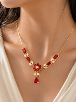 Royal Sapphire Halo Pendant Necklace