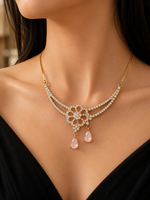 Sapphire Sunburst Necklace Set