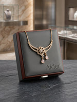 Sapphire Sunburst Necklace Set