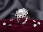 White pearl ring