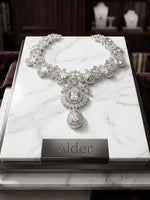 Ruby Floral Cascade Gold Necklace