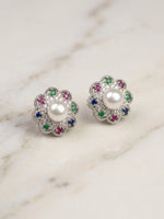 Pearl Multicolour Gemstone Stud Set | Earrings