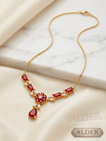 Royal Sapphire Halo Pendant Necklace