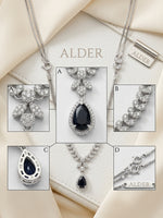 Alder Oval Diamond Halo Necklace